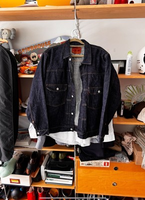 Samurai $475 NWT Indigo Plus 18oz Selvedge Cowboy Denim Jacket S101AX 44 XL
