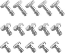 15Pcs 1/4 Inch Camera Screw Kit Plate Mounting Screw 1/4 Inch Slotted Camera Scr