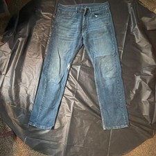 Levi's Regular Fit Straight Style Blue Denim Jeans Button Zip Logo Classic