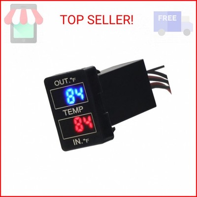 Car Internal and External Temperature Display, Fahrenheit Temperature, Dual Temp