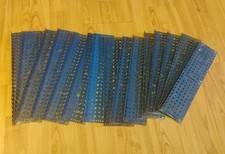 Gilbert Erector Set Part MN 12" Blue Painted Steel Base Plate Lot of 15