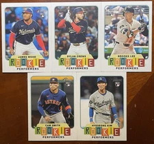 2025 Topps Heritage High Number ROOKIE PERFORMERS INSERTS Complete Your Set