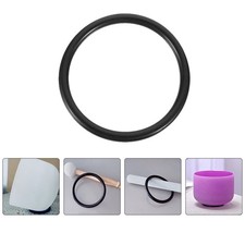 5Pcs Compact Black Rubber Rings for Meditation Singing Bowl Durable Cushion