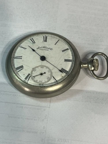 ANTIQUE WALTHAM SILVER POCKET WATCH IN SILVEROID CASE, NOT RUNNING!
