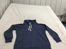 J. America Sweatshirt Womens L Large Blue High Neck Long Sleeve Pocket