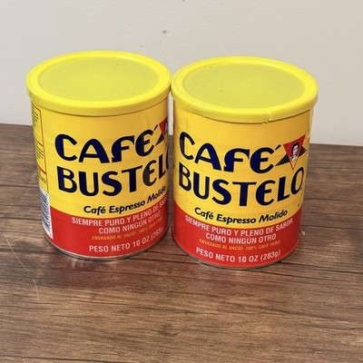 Lot of 2 Cafe Bustelo EMPTY Cans 10 oz Tins Replacement Storage Coffee Espresso