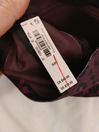 Victoria's Secret Purple Animal Love Cloud Ruched Sport Bra Size Small NEW - Picture 6 of 18