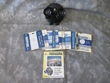 VINTAGE SAWYER'S CLAMSHELL VIEW MASTER WITH 19 VINTAGE REELS - BLACK BAKELITE