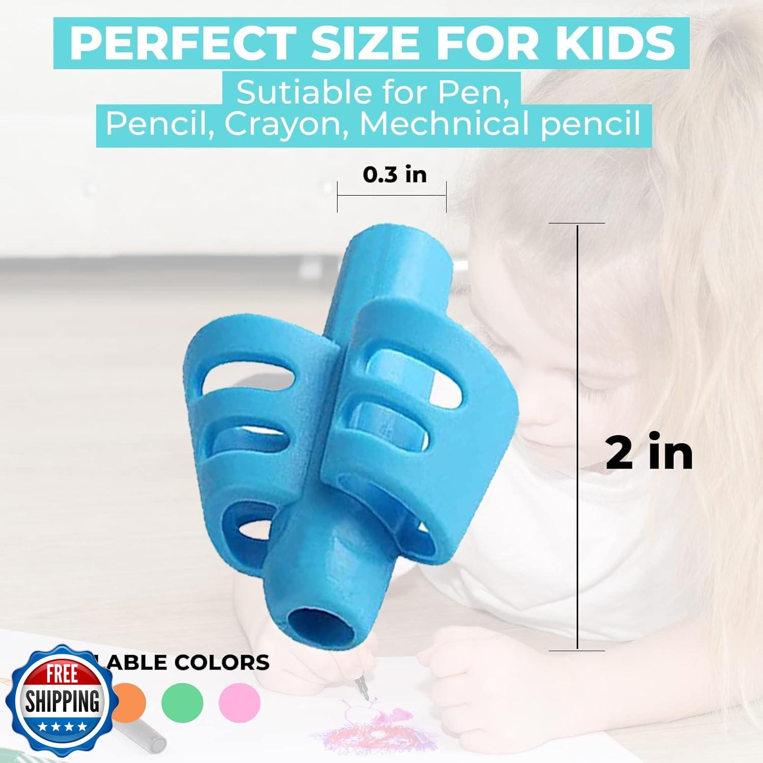 JustBlanks 20 Pcs Pencil Grips for Kids Handwriting - Pencil Holder for Kids,