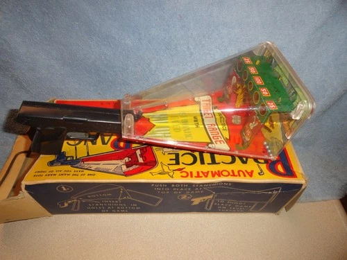 1950s MARX Automatic PRACTICE TARGET RANGE Toy SHOOTING GALLERY w Orig BOX