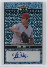 2024 Leaf Collective Auto Light Blue Shimmer 1/10 Jamie Moyer #LA-JM2 Auto 8d2