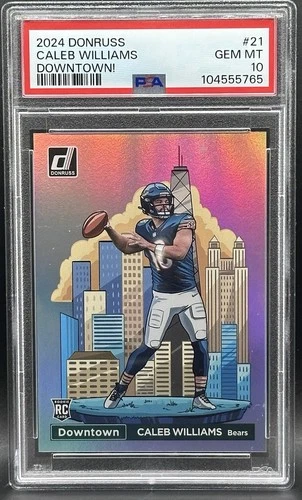 2024 Panini Donruss Downtown Caleb Williams #21 Rookie Case Hit PSA 10