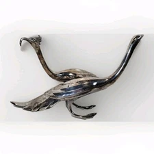 Vintage Art Deco Silver Plated IBIS Birds Peacock Pheasant Wiedlich Bros Set (2)