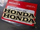 2 PCS FOR HONDA TEXT STICKER LOGO DECAL EMBLEM FUEL TANK FAIRING BLACK  70 mm