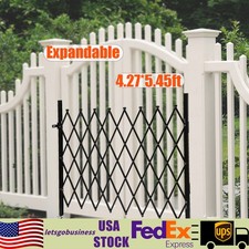 Double Folding Security Gate Folding Door Gate 4-1/4'H x 5-1/2'W Scissor Gate