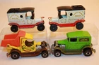 4 Vintage Hot Wheels Tomica Bread Delivery Vans / Dump Truck / A-OK Ford Model A