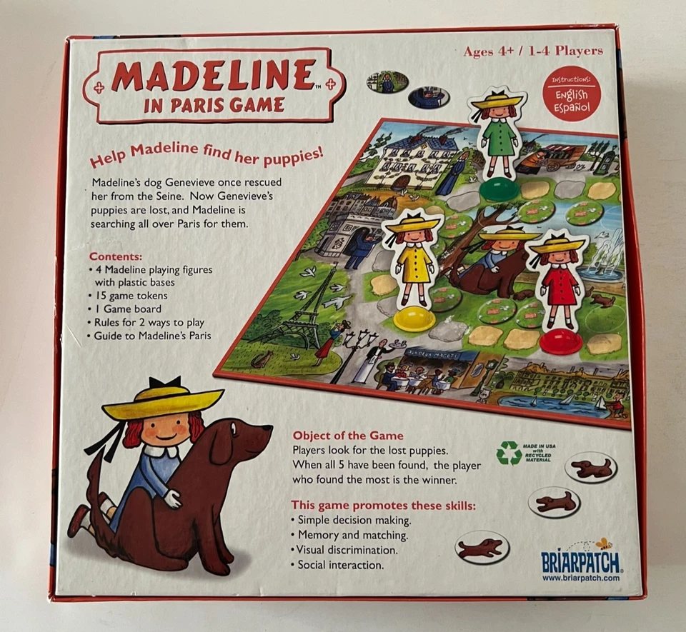 Madeline in Paris Childrens Game by Briarpatch - 2010 Edition - Complete! - Image 2 of 4