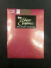 1998 Leggs CONTROL TOP ULTRA Sheer Elegance Size C Gentle Brown Pantyhose New **