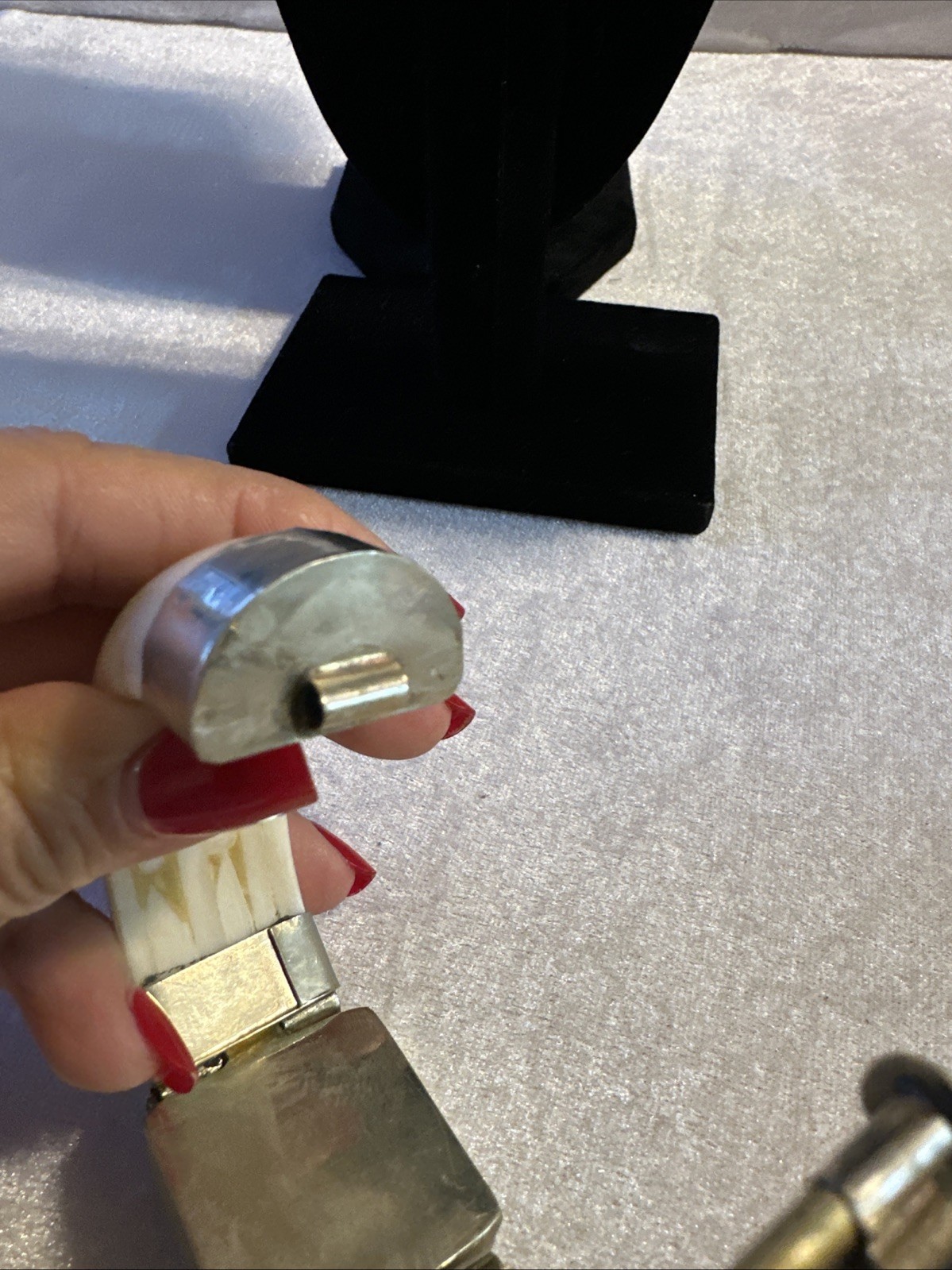 Bone Bangle With Large Ruby Stone - image 24