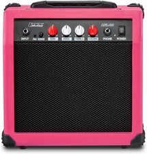 LyxPro 20W Electric Guitar Amp, Guitar Amplifier W/Built-In Speaker - Pink