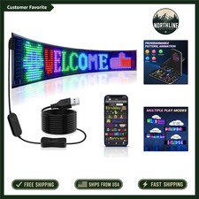 27"x5" Programmable LED Advertising Sign Bluetooth App Control Features