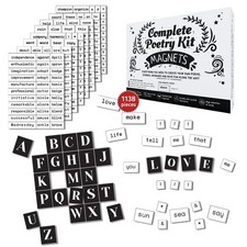 1138 PCS Complete Poetry Magnets Kit Fridge Words, Magnetic Poems  Stories