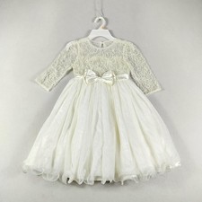 Bonnie Jean Dress Girls 6X Ivory Lace Tulle Flower Girl Special Occasion Party