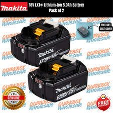 2 X Genuine Makita BL1850 18V 5.0Ah Li-Ion LXT Battery 5AH Star Battery BL1850B