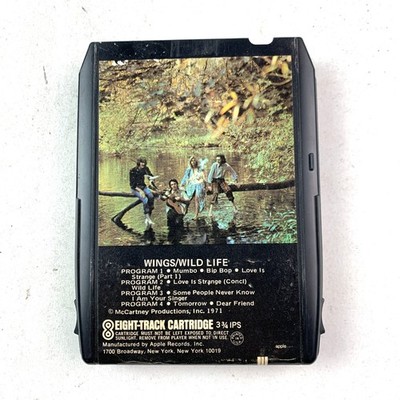 Paul McCartney Wings Wild Life 8-Track Tape 1971 Apple Records Rock
