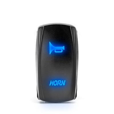 LED Blue Horn Rocker Switch Speaker Push Button On/Off 12V Waterproof Marine