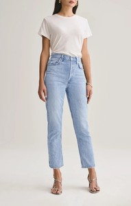 blur riley sz distressed agolde rise jeans straight crop