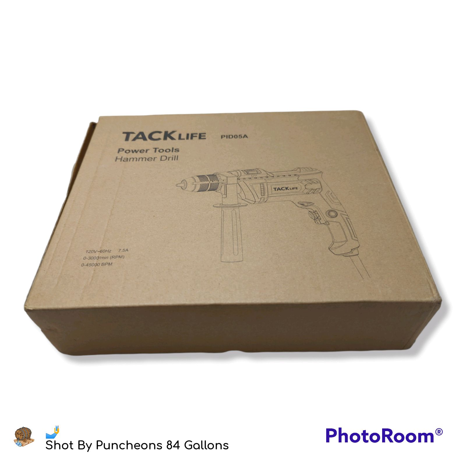 Hammer Drill Tacklife 7.5amp Corded Drill With 3000rpm Variable Speed