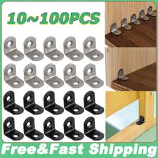 L Bracket Corner Brace Stainless Steel 90 Degree Right Angle with Screws LOT