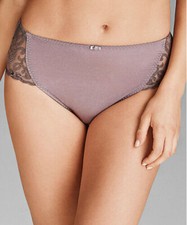 S1E1 Vinatge Wacoal 84499 Arabesque Hi-Cut Brief Cappuccino Women's Small RARE