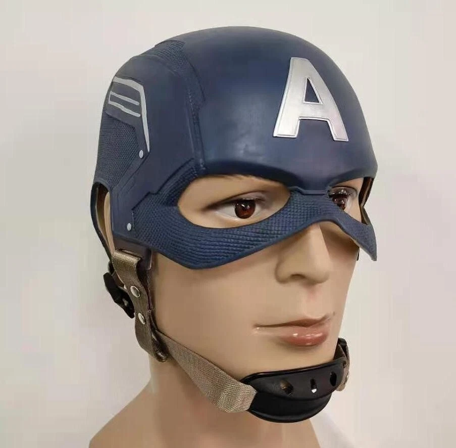 Captain America Steve Rogers Mask Latex Captain America Helmet - Image 2 of 4