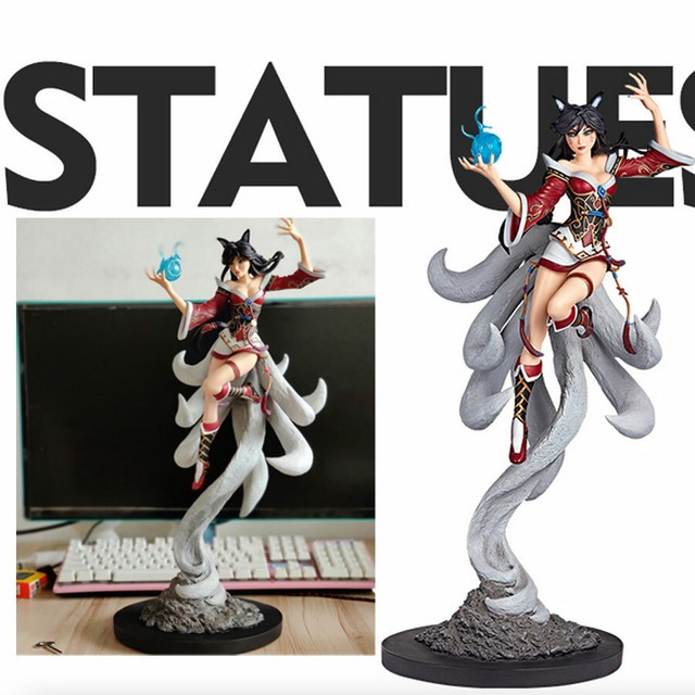 Ahri Statue Resin Action Figure Nine-Tailed Fox Model IN STOCK | eBay