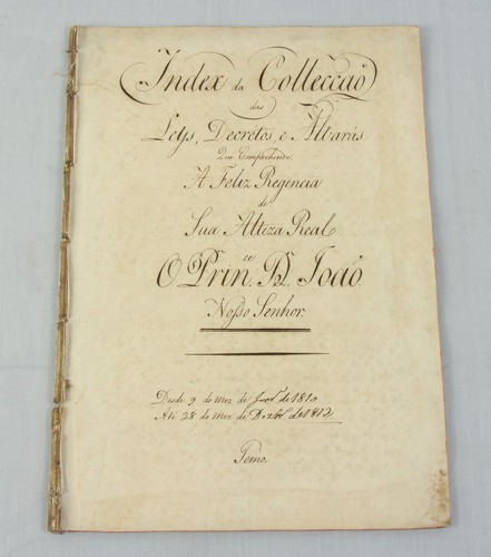 c1820s Prince D. João PORTUGAL rare manuscript list of laws and decrees 1810-12