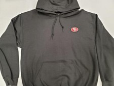 20120 Mens Majestic SAN FRANCISCO 49ers Pullover Hooded Hoodie SWEATSHIRT BLACK
