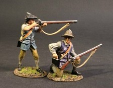 DAM-09A Two Militia Civilians Ready to Fire John Jenkins Designs Metal Miniature