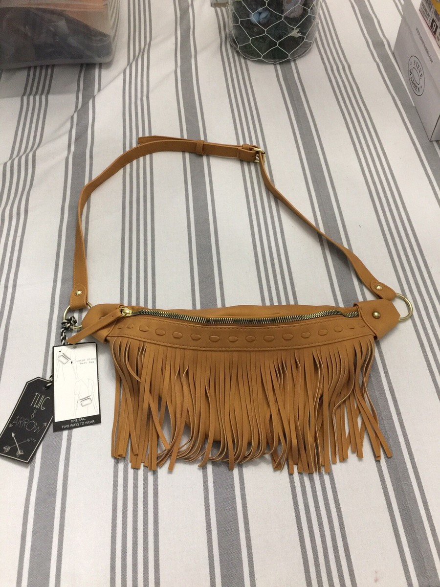Brand New Twig Arrow Brown Purse Sling Crossbody Bag Fanny Pack