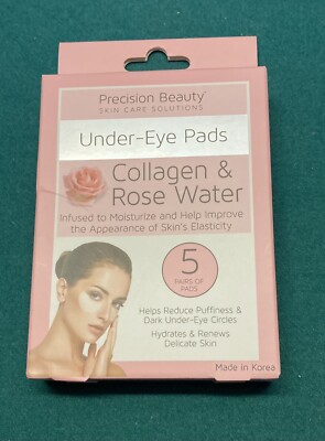 Collagen & Rose Water Under-Eye Pads by Precision Beauty Skin Care Solutions New