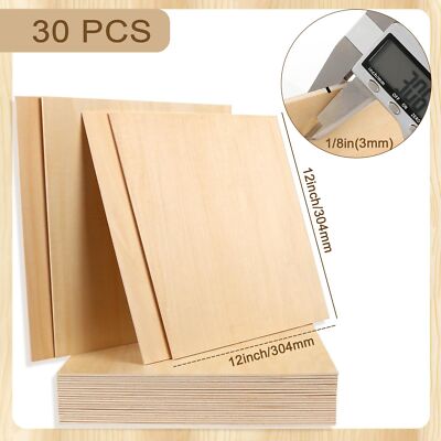 Sukhumvit 24PCS Basswood Sheets 12 X 20 X 1/8" Plywood Sheets