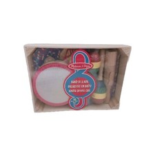New Melissa  Doug 10 Pc Band In A Box Tambourine 2 Cymbals 2 Maracas Castinet 