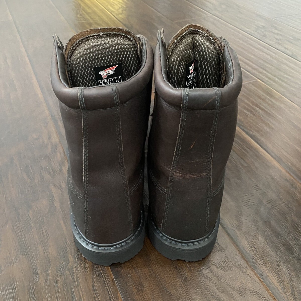 Red Wing Shoes Heavy Dark Brown Work boot Sz 14 M Vibram  display picture 2