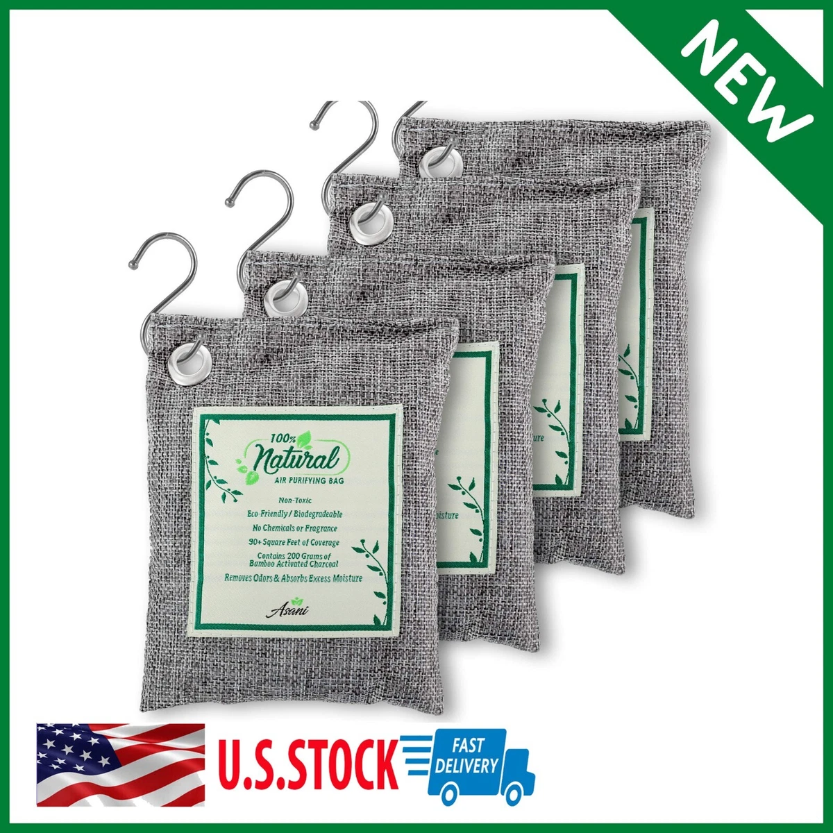 Activated Bamboo Charcoal Air Purifying Charcole Bag Natural Room