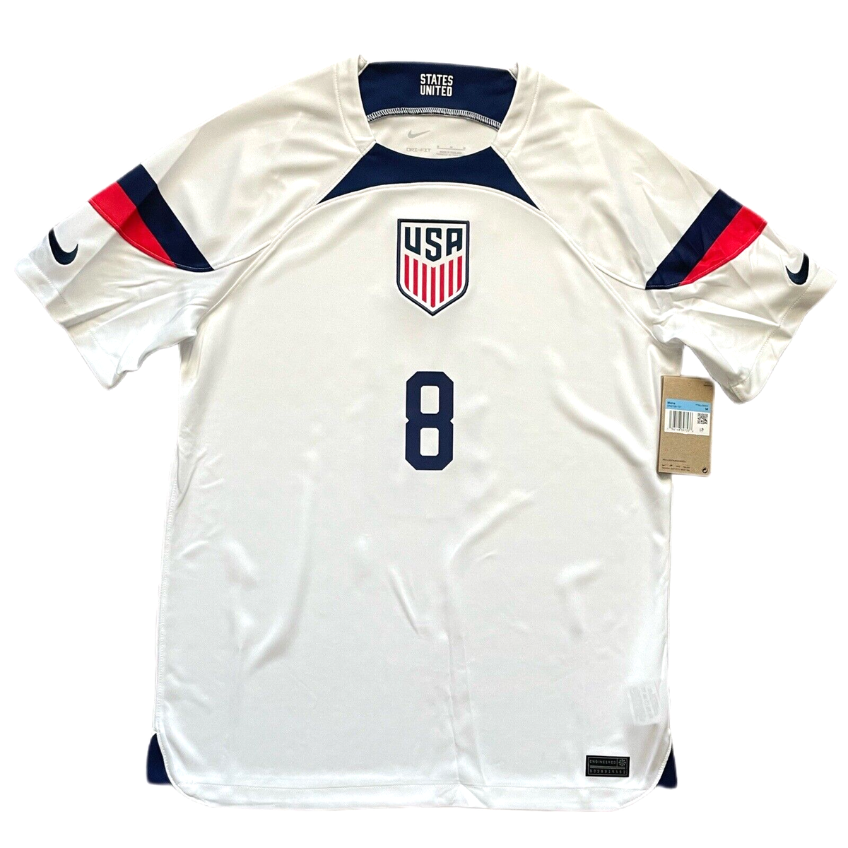 サッカーユニフォーム　USA 2022/23 USA Home Jersey #8 McKENNIE Medium Nike Soccer World Cup