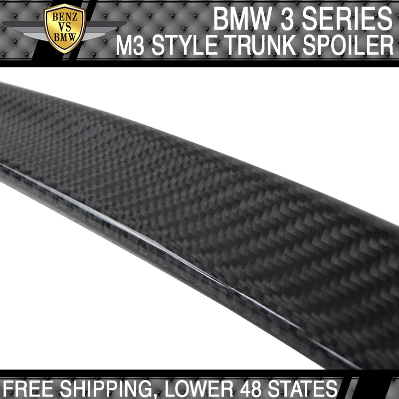 Fits 06-11 BMW E90 3 Series M3 Style Rear Trunk Spoiler Carbon Fiber - CF - Imagem 4 de 4