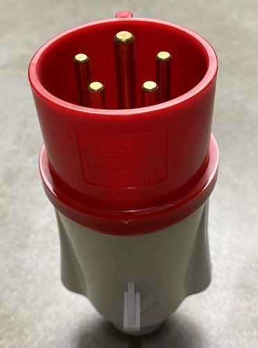 GEWISS GW60009 Straight Industrial Plug, IP44, 3P+N+E, 16A, 240-415V - Picture 2 of 5