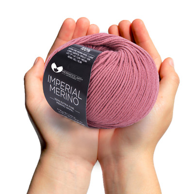 MeriWoolArt  Extrafeine Merinowolle garn zum Stricken oder Häkeln (50g, 100m)