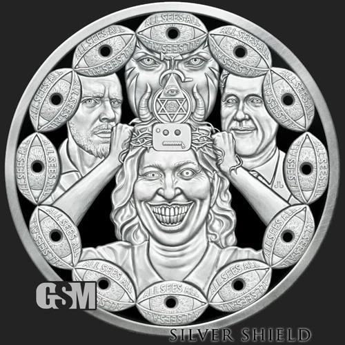 2021 1OZ All Sees All Proof - Silver Shield "In-Hand " All Seeing Eye SSG Round